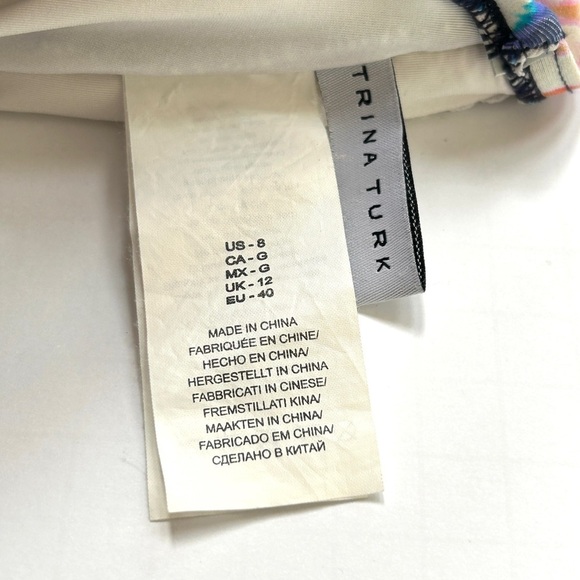 Trina Turk Moonlight Tie Dye Bandeau One Piece Strappy Swimsuit, Size 8 - Picture 13 of 15